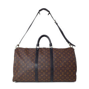 Louis Vuitton Monogram Macassar Keepall Bandouliere Travel Boston Bag